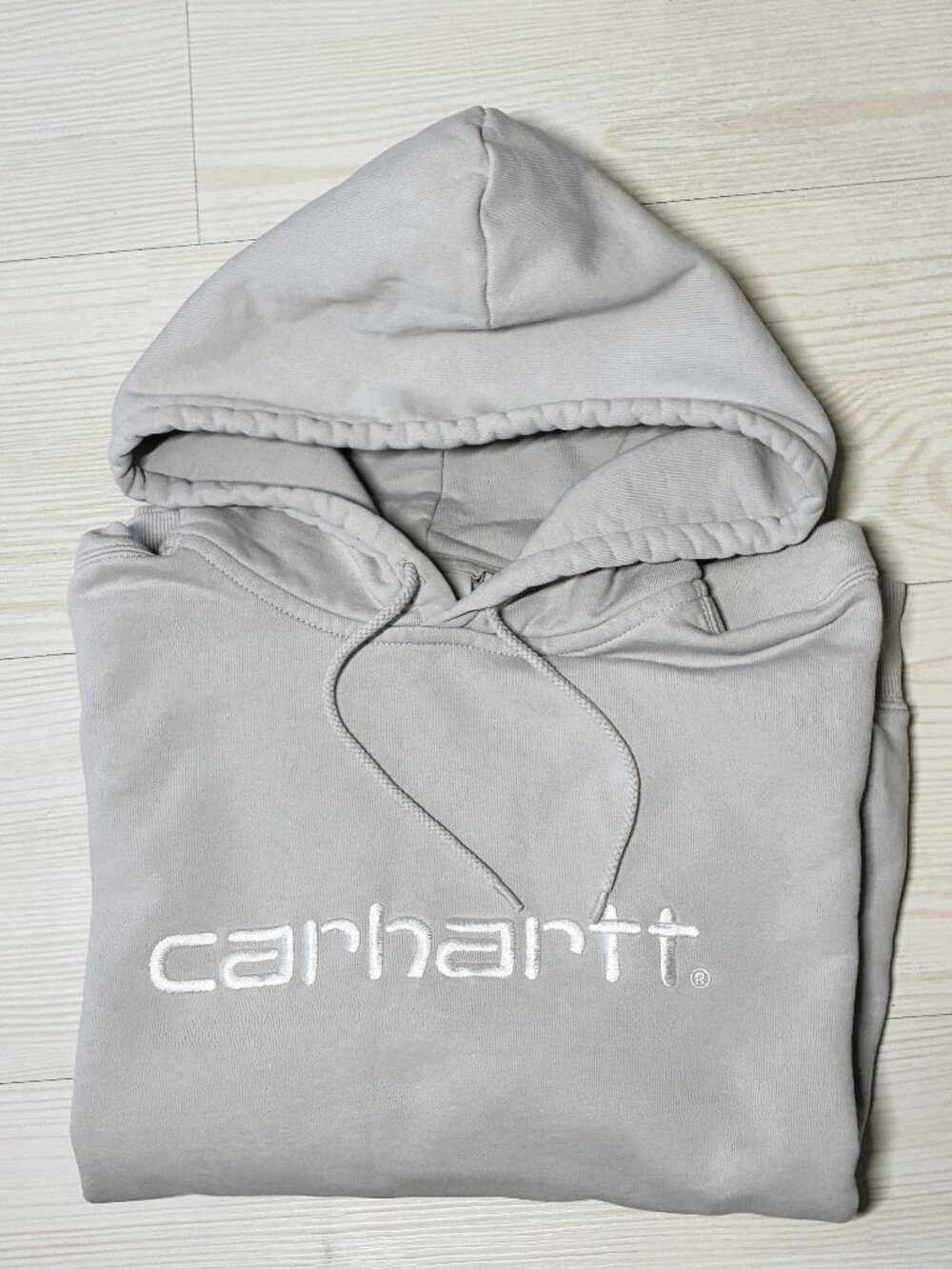 Carhartt WIP Women's Hooded Sweatshirt Dove Grey / Wax Size Medium